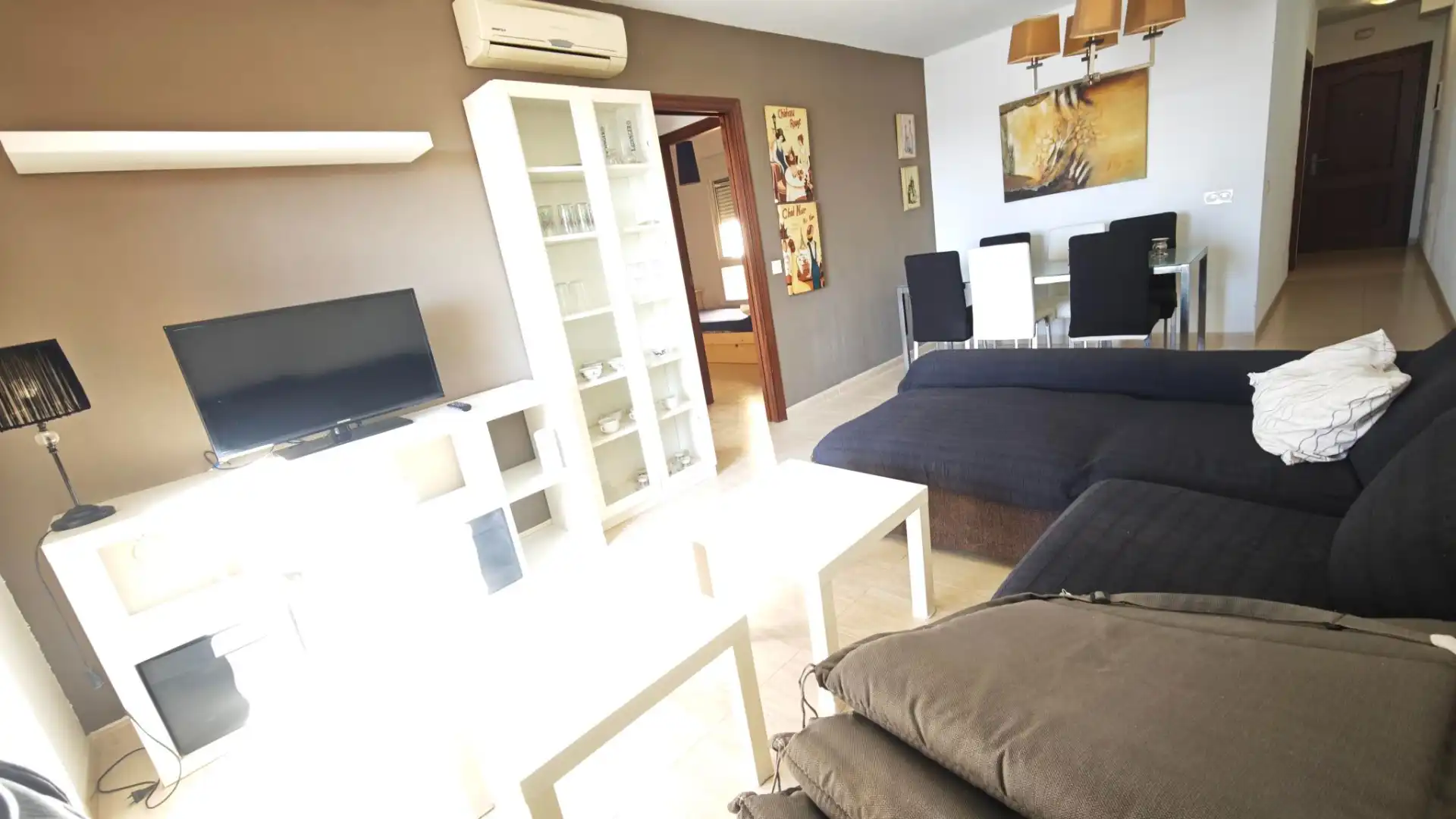 Living room of Attic for sale in Roquetas de Mar  with Air Conditioner, Terrace and Furnished