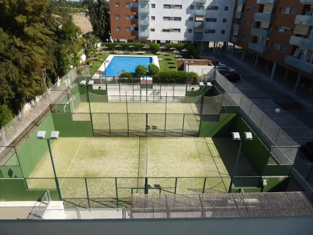Swimming pool of Flat for sale in Jerez de la Frontera  with Air Conditioner, Parquet flooring and Furnished
