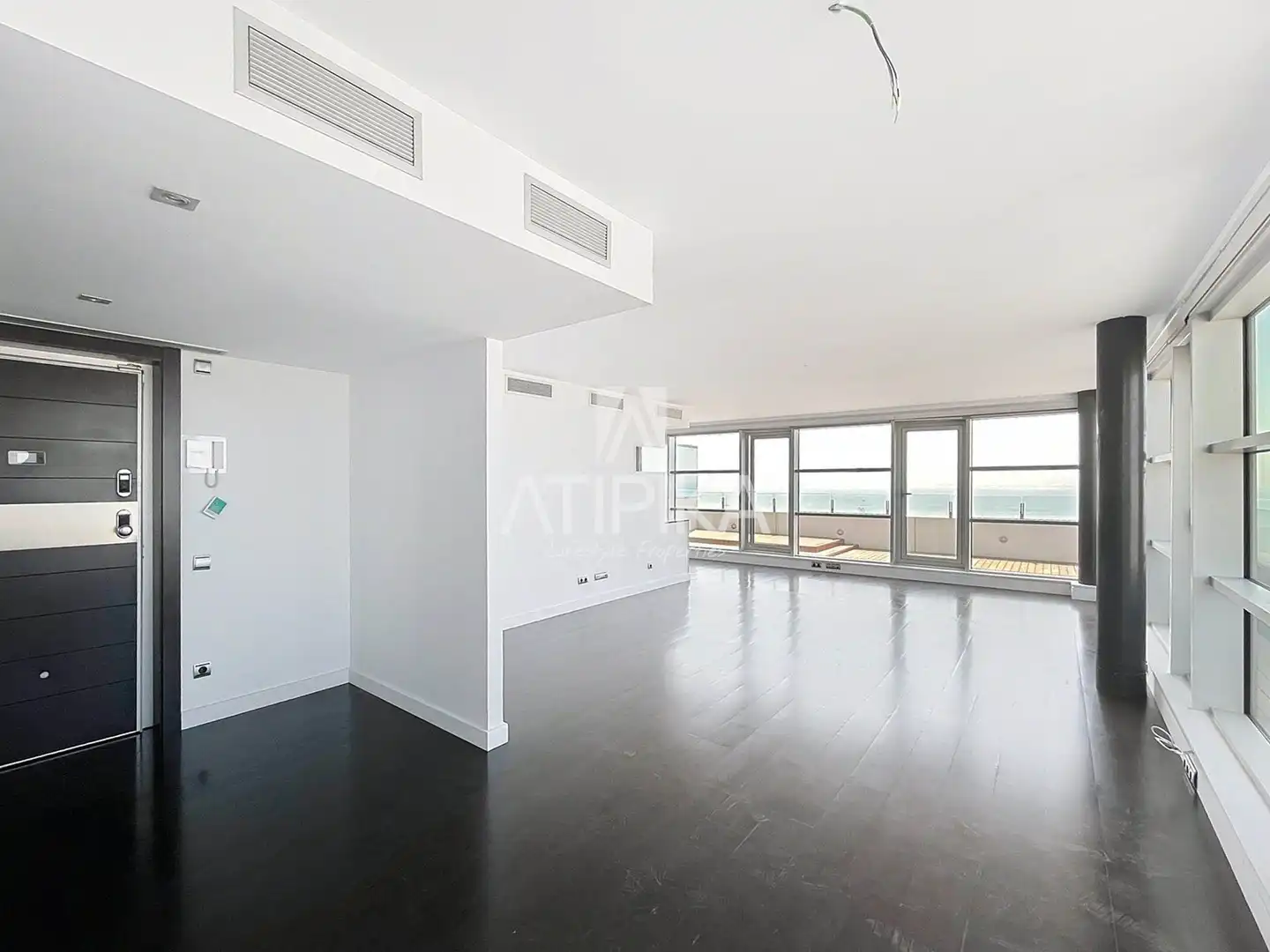 Sala de estar de Ático en venta en Barcelona con Aire acondicionado, Parquet y Terraza