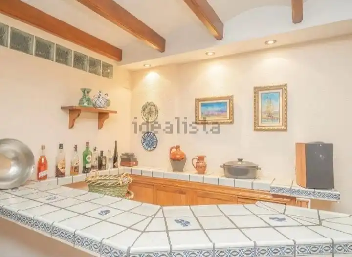 Cocina de Casa adosada en venta en Alicante / Alacant con Aire acondicionado, Calefacción y Jardín privado