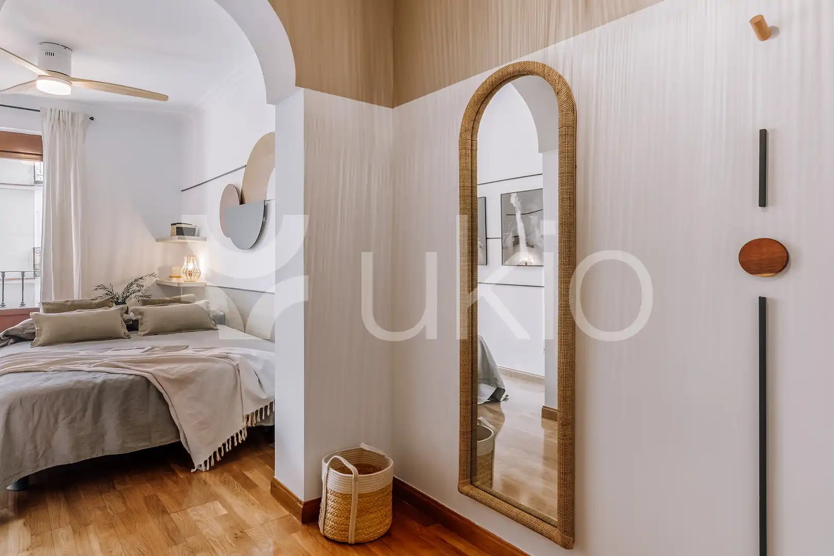 Schlafzimmer von Wohnungen zur Miete in Madrid mit Klimaanlage, Heizung und Möbliert