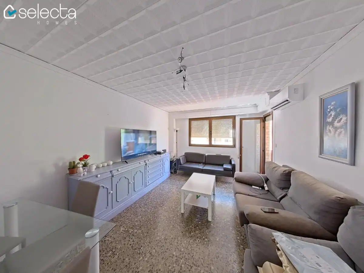 Sala de estar de Piso en venta en Dénia con Aire acondicionado, Calefacción y Terraza