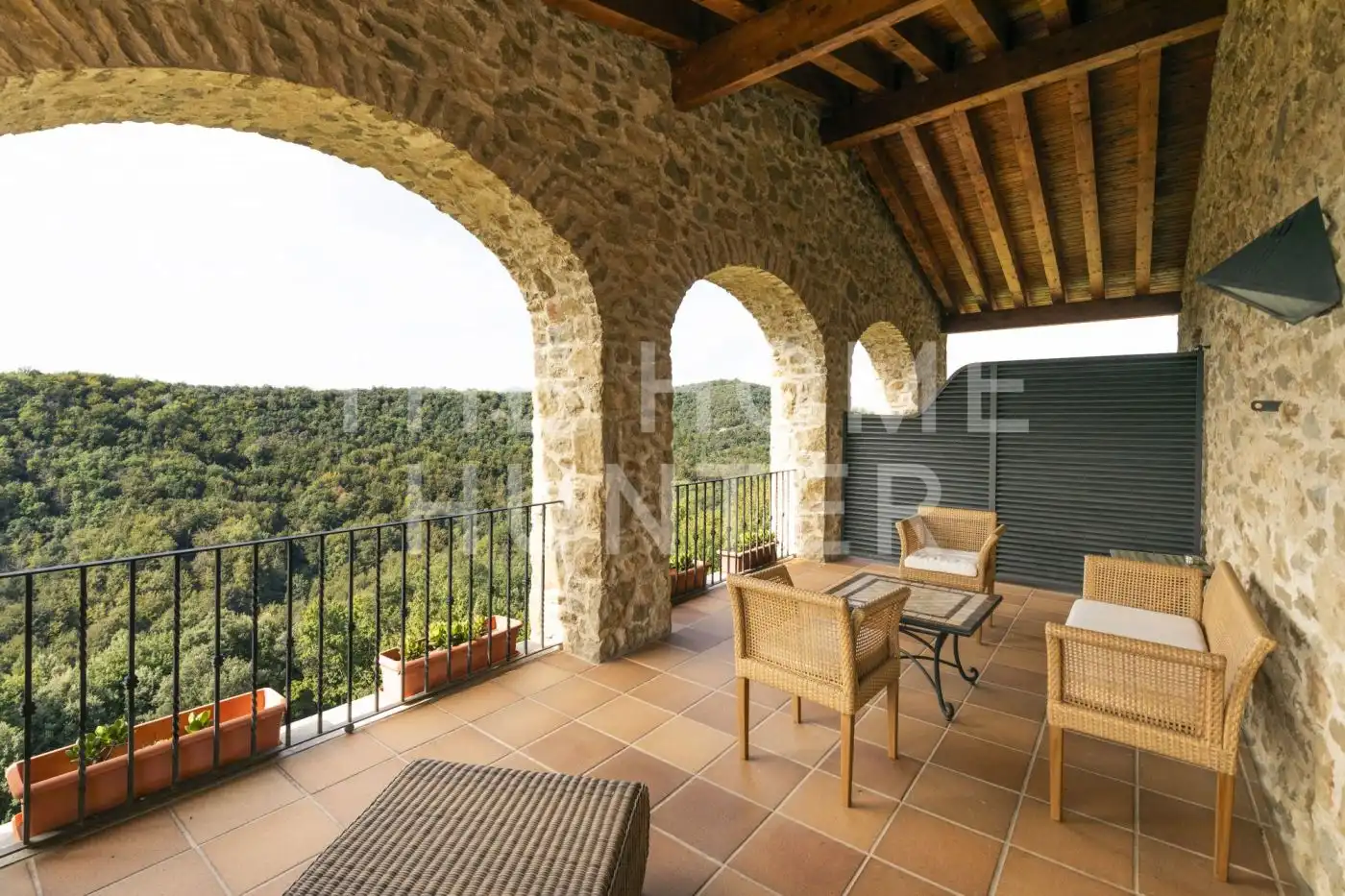 Terrassa de Finca rústica en venda en Sant Aniol de Finestres amb Aire condicionat, Calefacció i Jardí privat
