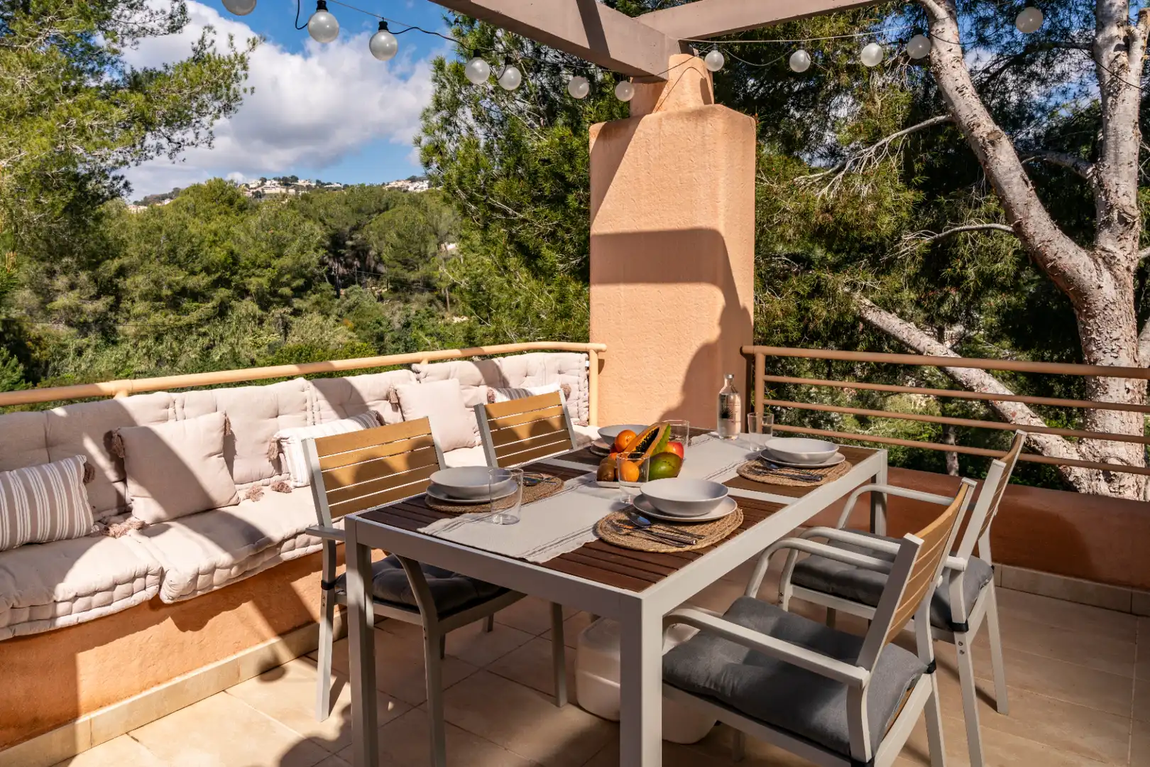 Terrassa de Apartament en venda en Moraira amb Aire condicionat, Calefacció i Jardí privat