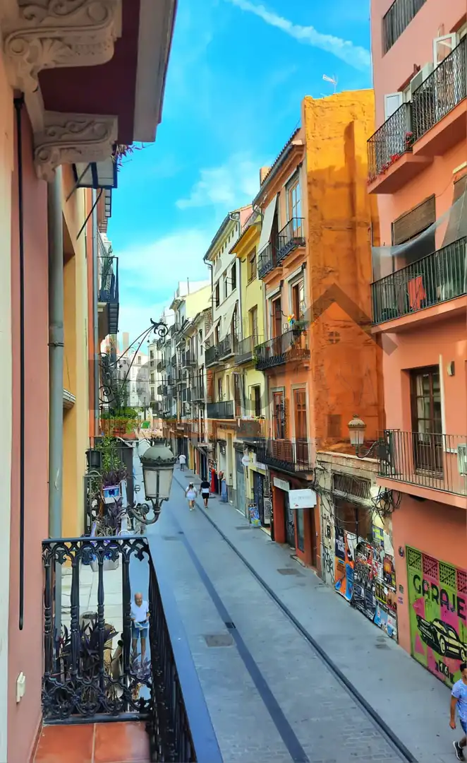 Exterior view of Flat for rent in Valencia  with Air Conditioner