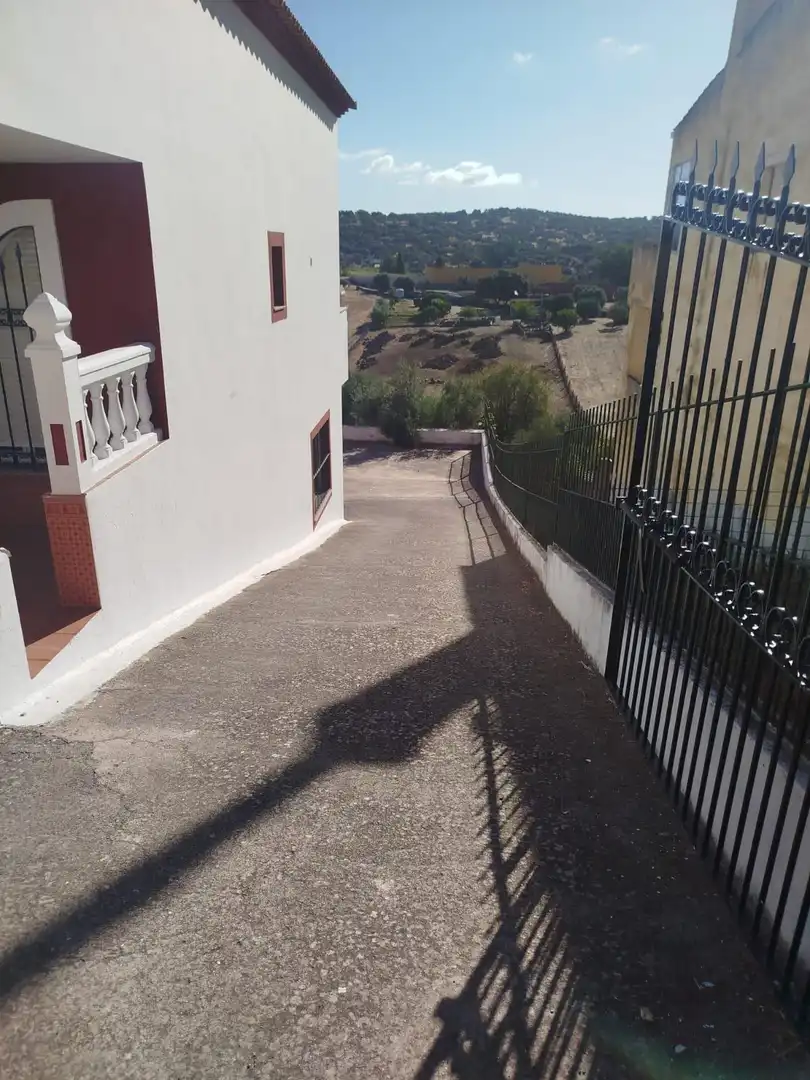 Vista exterior de Casa o xalet en venda en Zahínos amb Jardí privat, Terrassa i Traster