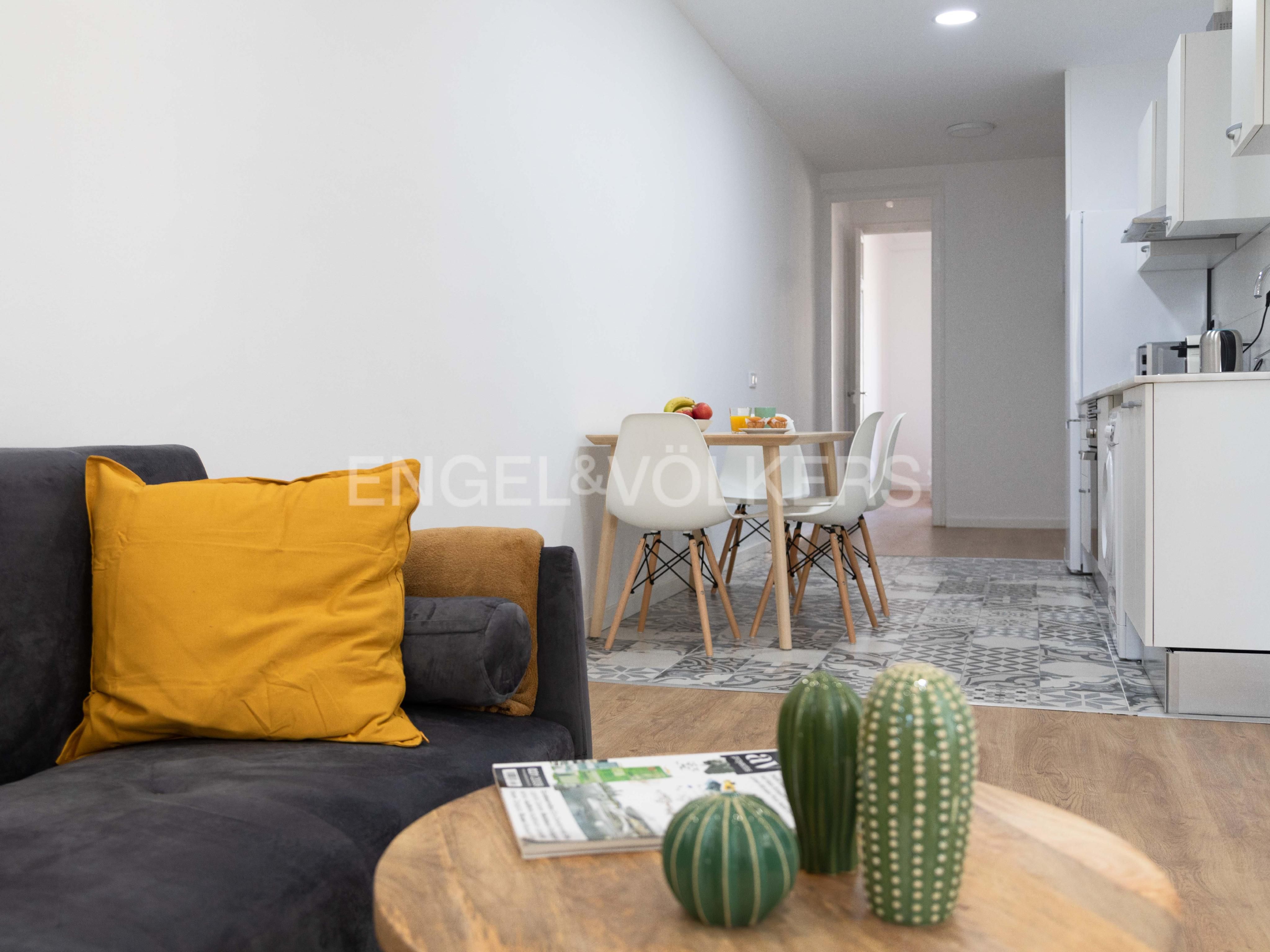 Living room of Apartment to rent in  Barcelona Capital  with Air Conditioner, Heating and Furnished