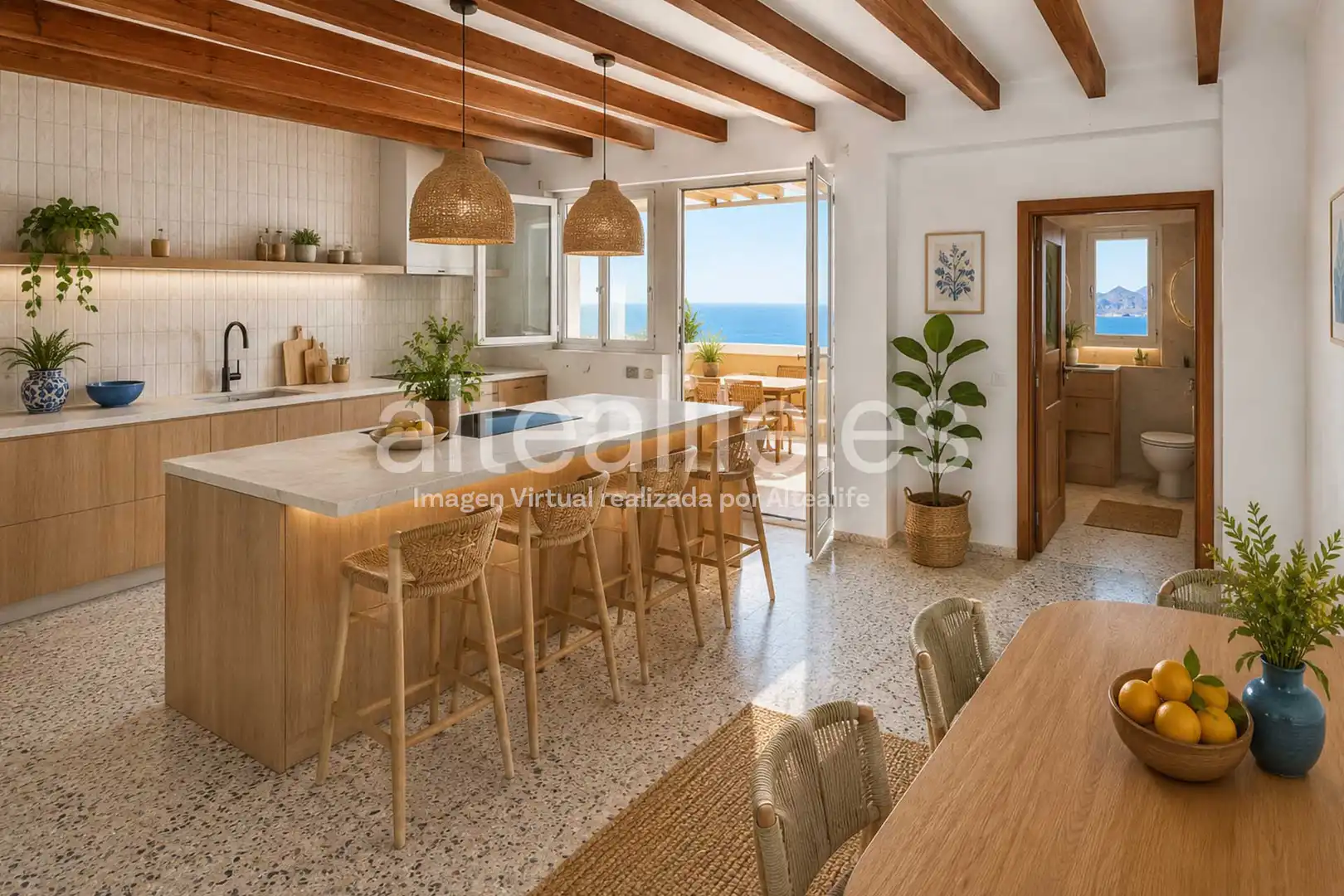 Cocina de Casa adosada en venta en Altea con Terraza y Trastero