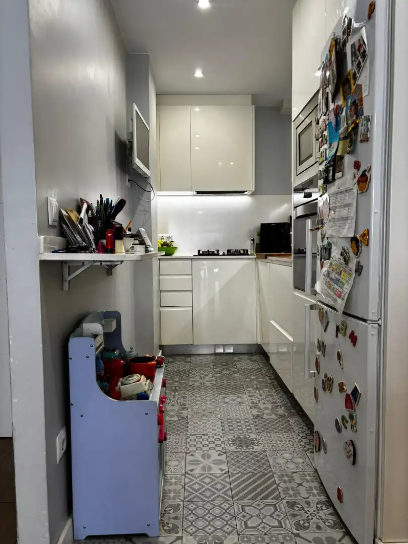 Küche von Wohnung zum Verkauf in Badalona mit Klimaanlage, Heizung und Parkett