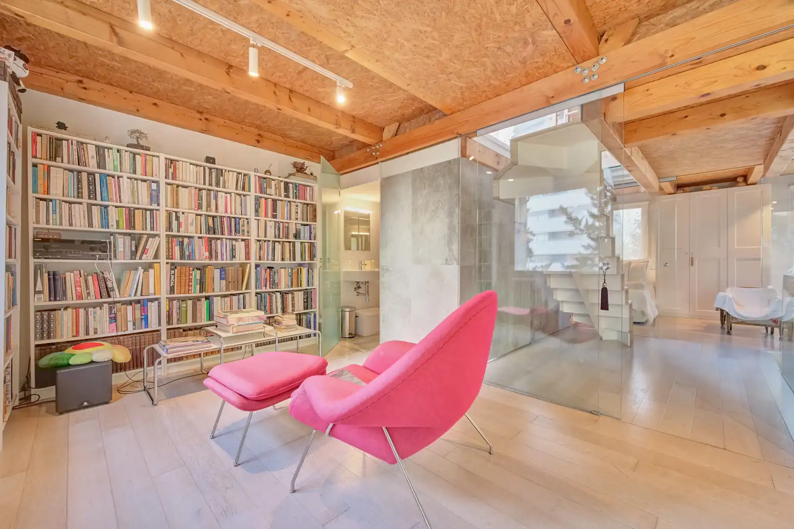 Sala de estar de Casa adosada en venta en  Pamplona / Iruña con Calefacción, Jardín privado y Parquet