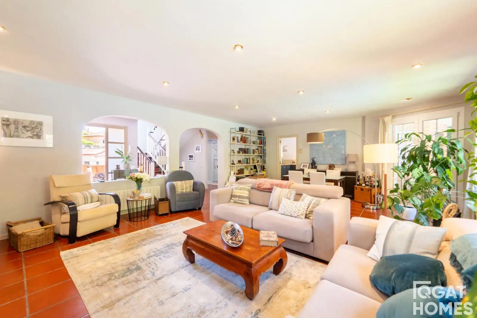 Living room of Houses for sale in Sant Cugat del Vallès  with Heating, Terrace and Storage room
