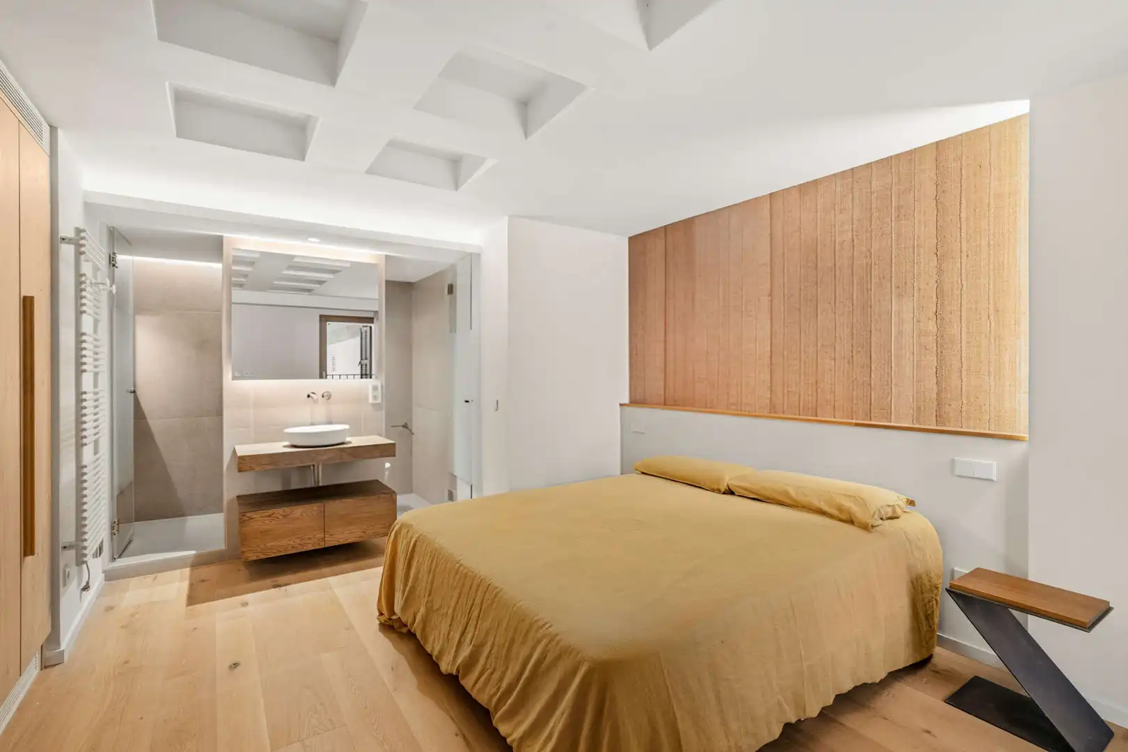 Schlafzimmer von Erdgeschoss zum Verkauf in  Palma de Mallorca mit Klimaanlage, Heizung und Parkett