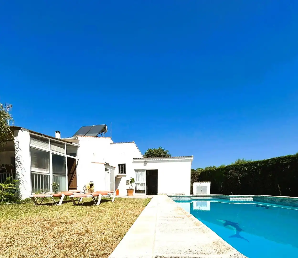 Piscina de Finca rústica en venda en Estepona amb Jardí privat, Terrassa i Piscina