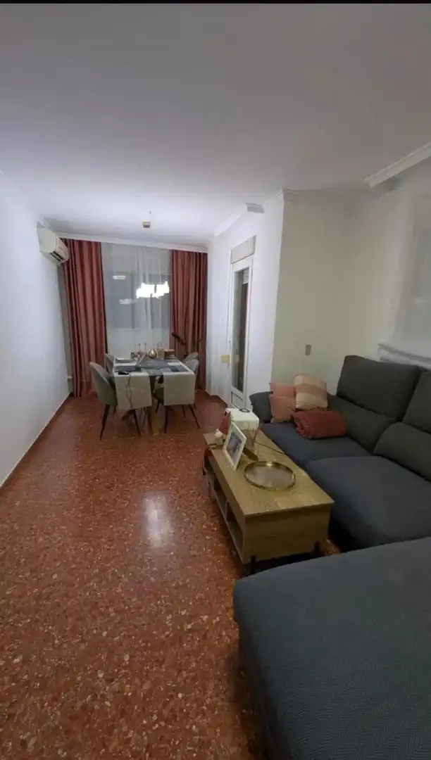 Living room of Flat for sale in Paterna  with Air Conditioner, Furnished and Balcony
