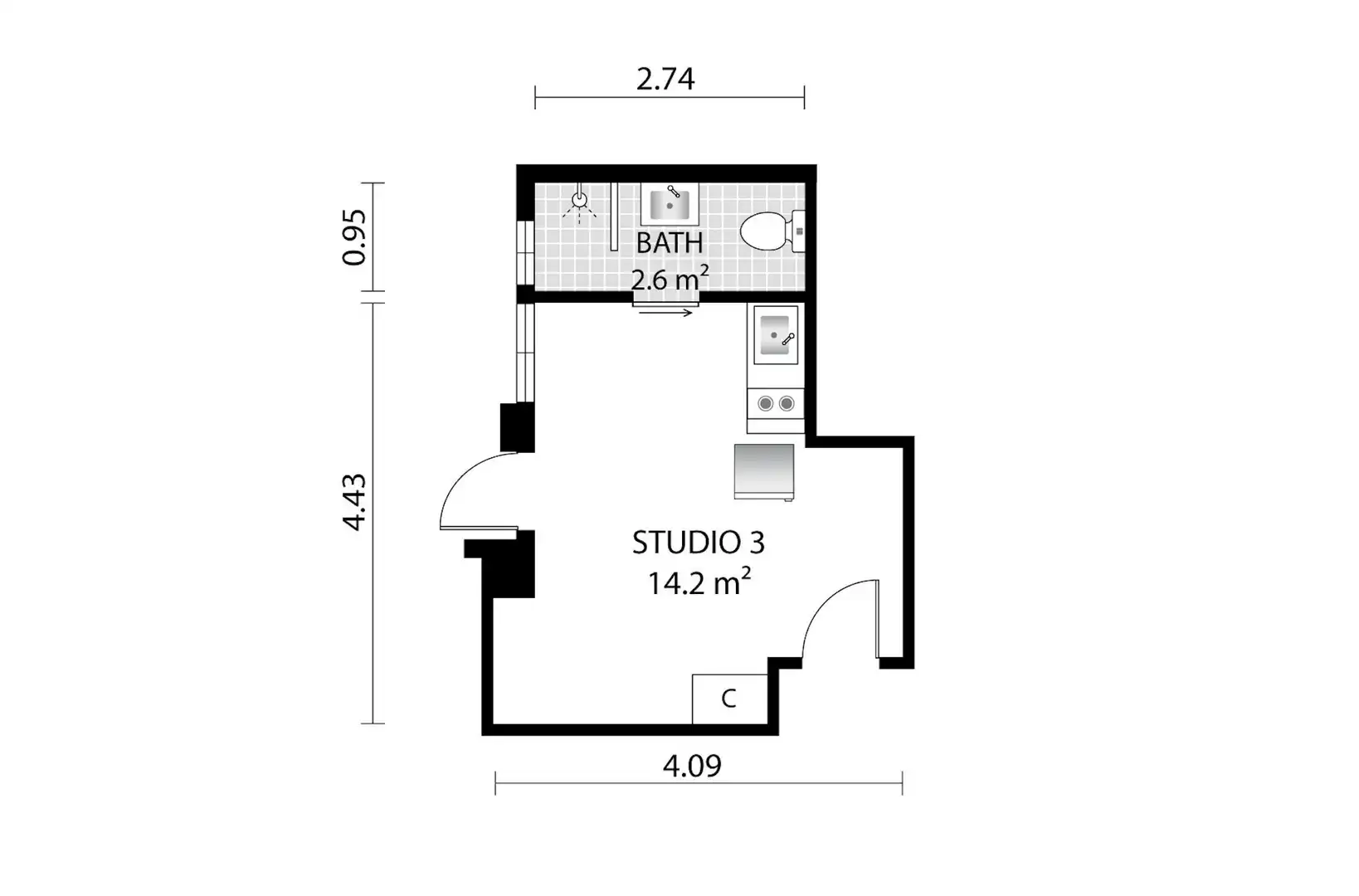 Wohnung zur Miete in Valencia mit Klimaanlage, Waschmaschine und Fernseher
