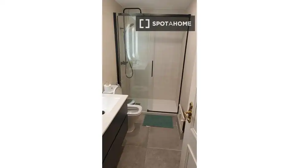 Bathroom of Flat for rent in Madrid  with Air Conditioner, Heating and Furnished