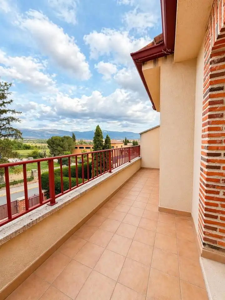 Terrassa de Casa adosada en venda en Palazuelos de Eresma amb Calefacció, Jardí privat i Terrassa
