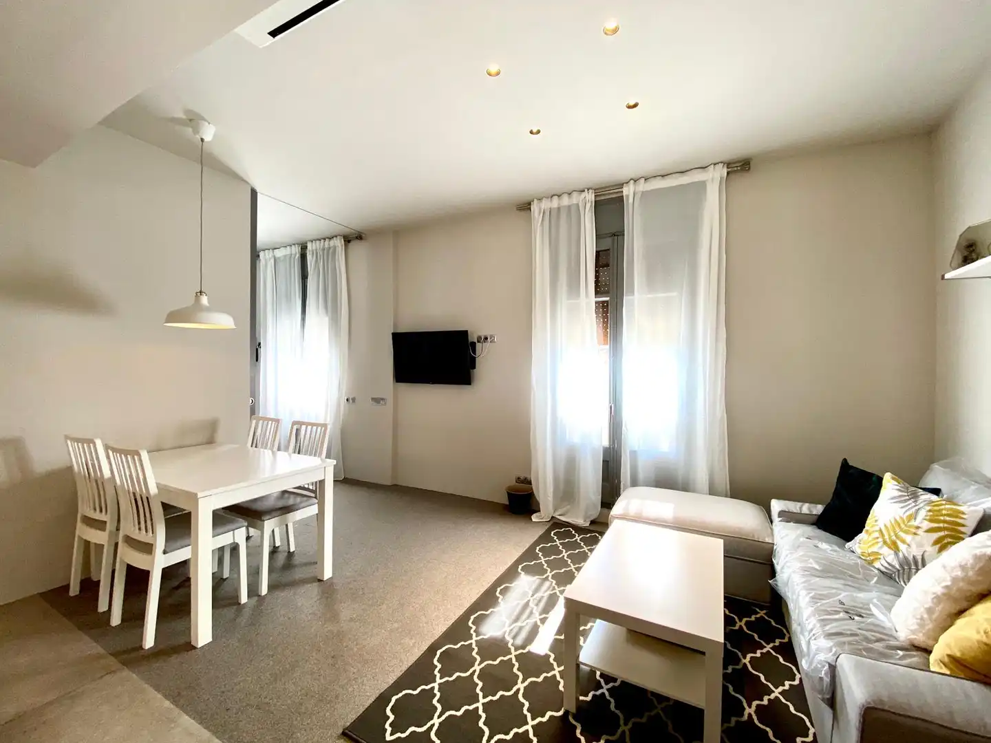 Wohnzimmer von Wohnung zum Verkauf in Barcelona mit Klimaanlage, Heizung und Parkett