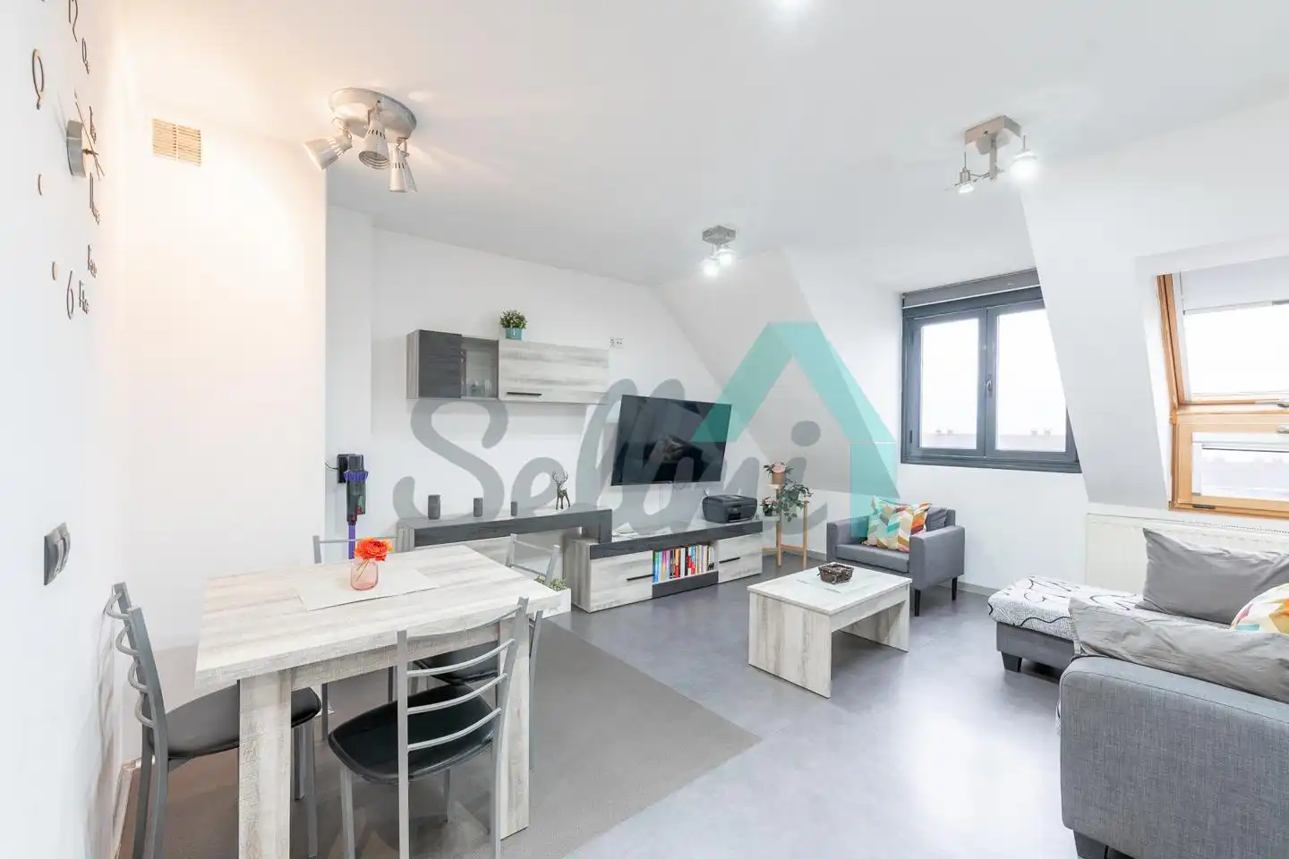 Living room of Flat for share in Oviedo   with Heating, Furnished and Internet