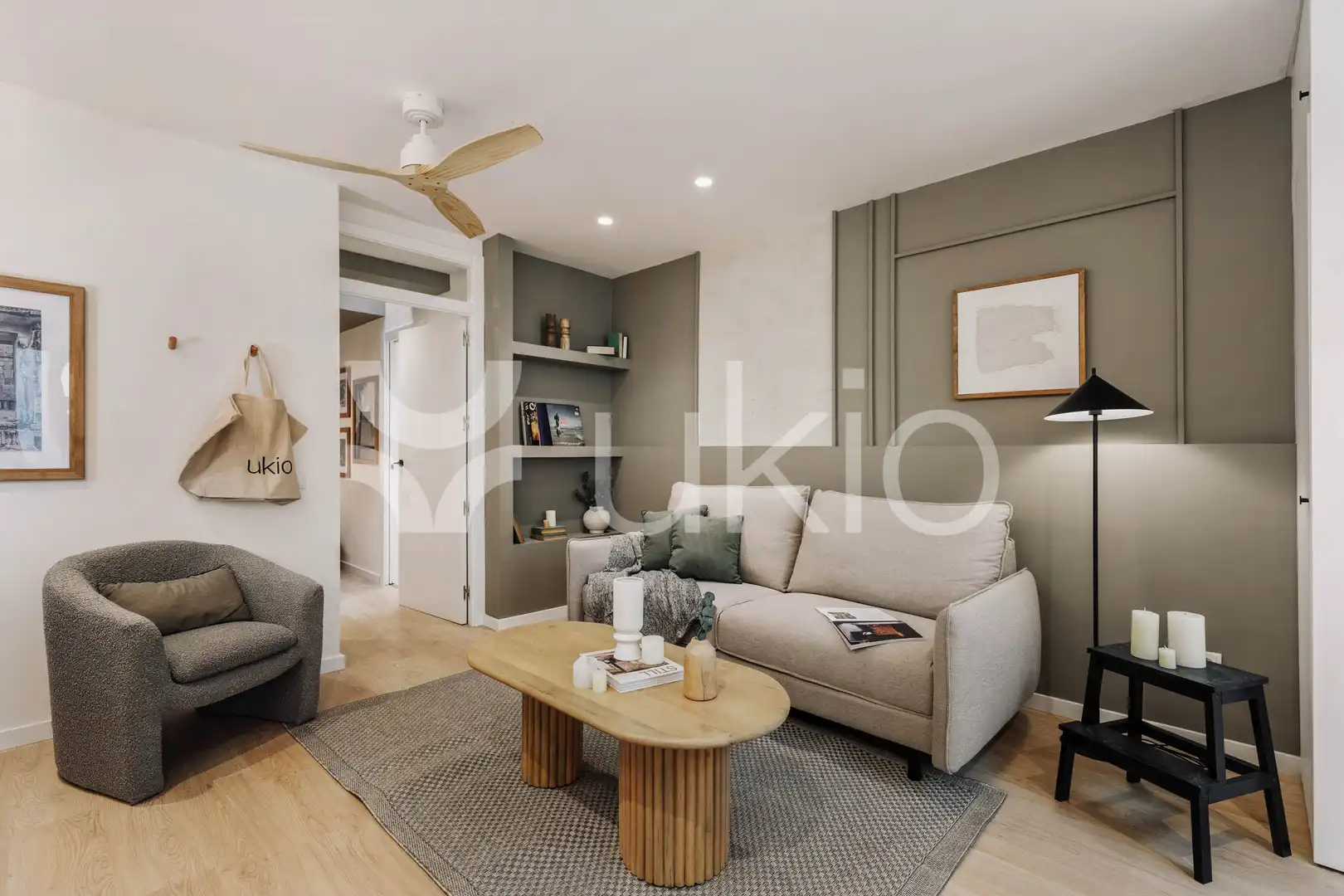 Living room of Apartments for rent in Barcelona  with Air Conditioner, Heating and Terrace