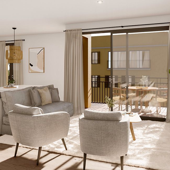 Living room of Flat for sale in Sant Feliu de Guíxols  with Air Conditioner, Heating and Parquet flooring