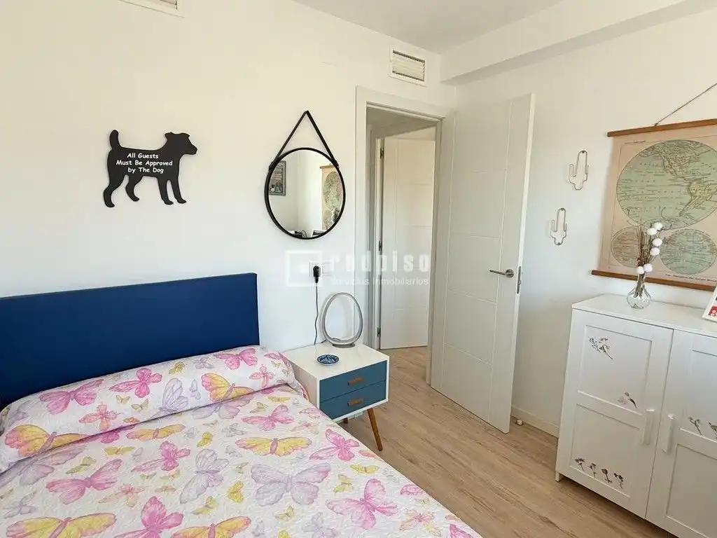 Schlafzimmer von Wohnung zur Miete in Málaga mit Parkett, Terrasse und Möbliert