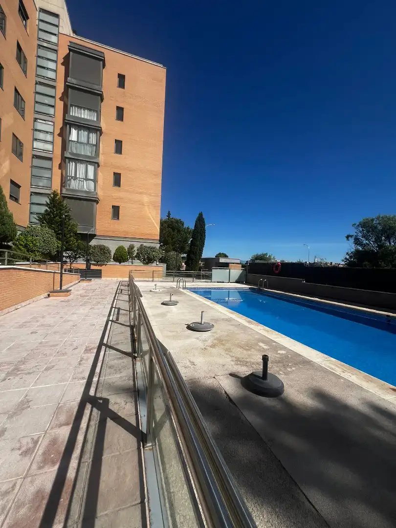 Swimming pool of Flat for rent in Madrid  with Air Conditioner, Heating and Parquet flooring