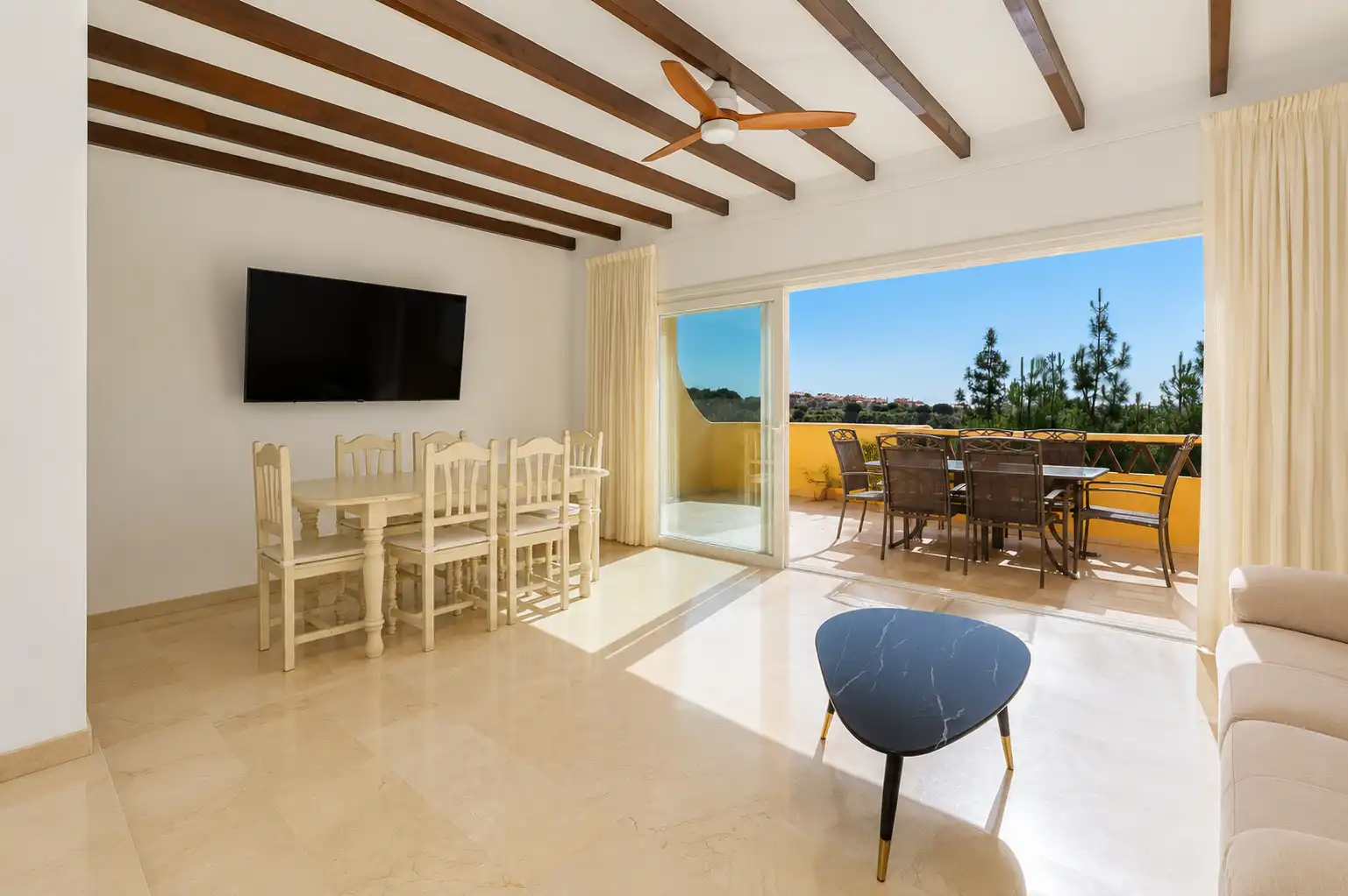 Terraza de Casa adosada en venta en Mijas con Aire acondicionado, Calefacción y Jardín privado