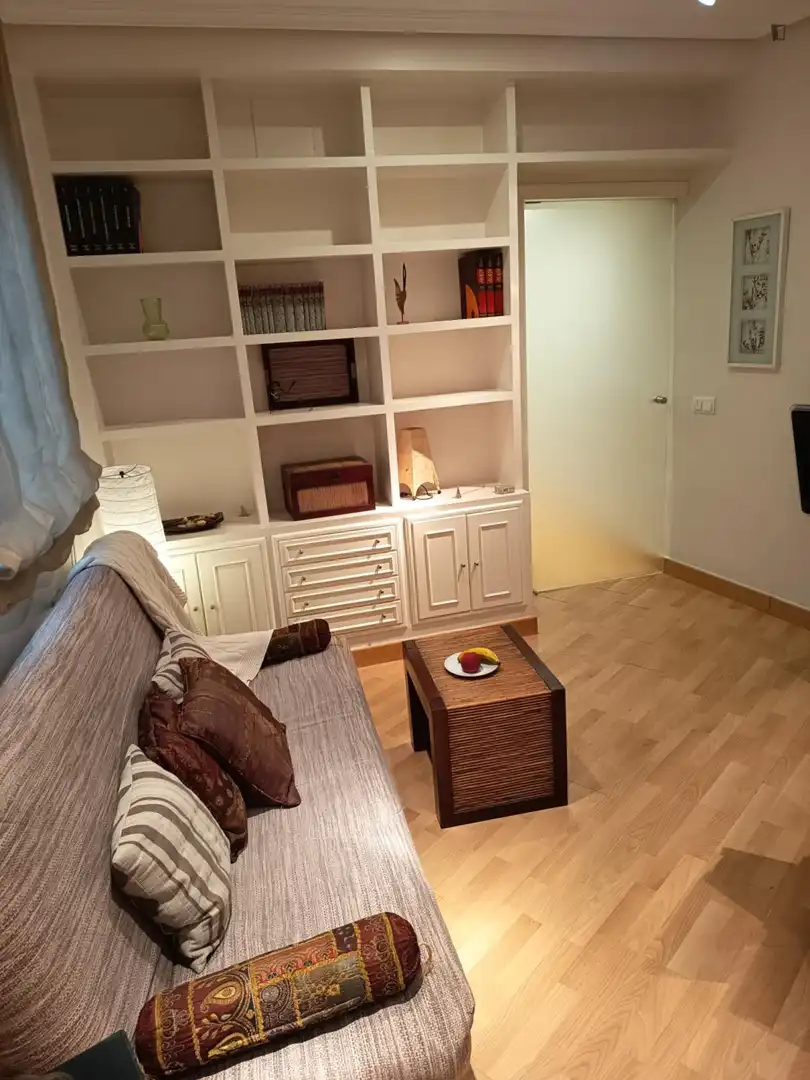 Sala de estar de Apartamento de alquiler en Madrid con Aire acondicionado, Amueblado y Lavadora