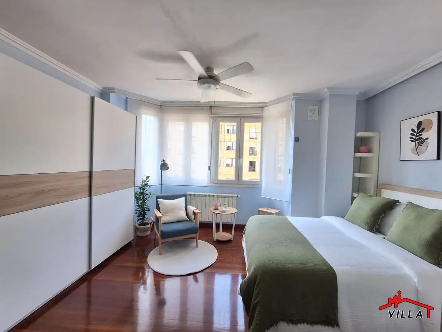 Schlafzimmer von Wohnung zur Miete in Bárcena de Cicero mit Heizung und Möbliert