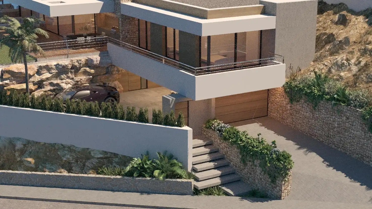Vista exterior de Casa o xalet en venda en Rojales amb Aire condicionat, Jardí privat i Terrassa