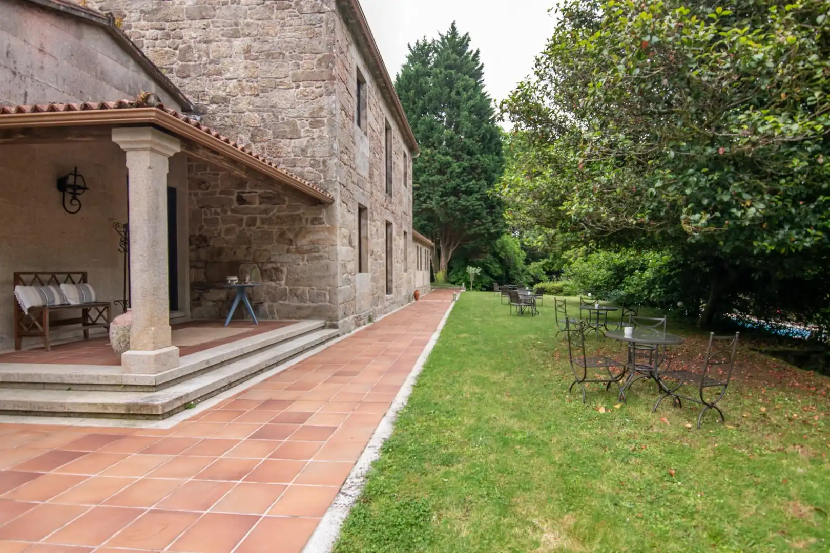 Vista exterior de Finca rústica en venta en Cuntis con Jardín privado, Terraza y Piscina