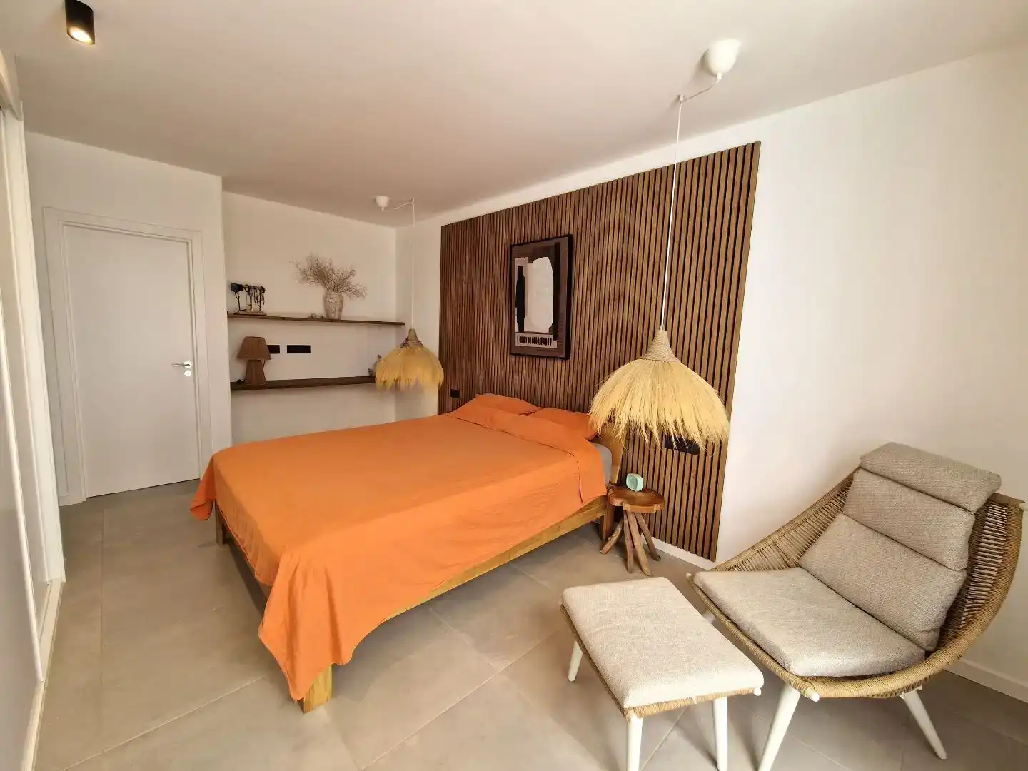 Schlafzimmer von Wohnung zum Verkauf in La Oliva mit Klimaanlage, Privatgarten und Schwimmbad