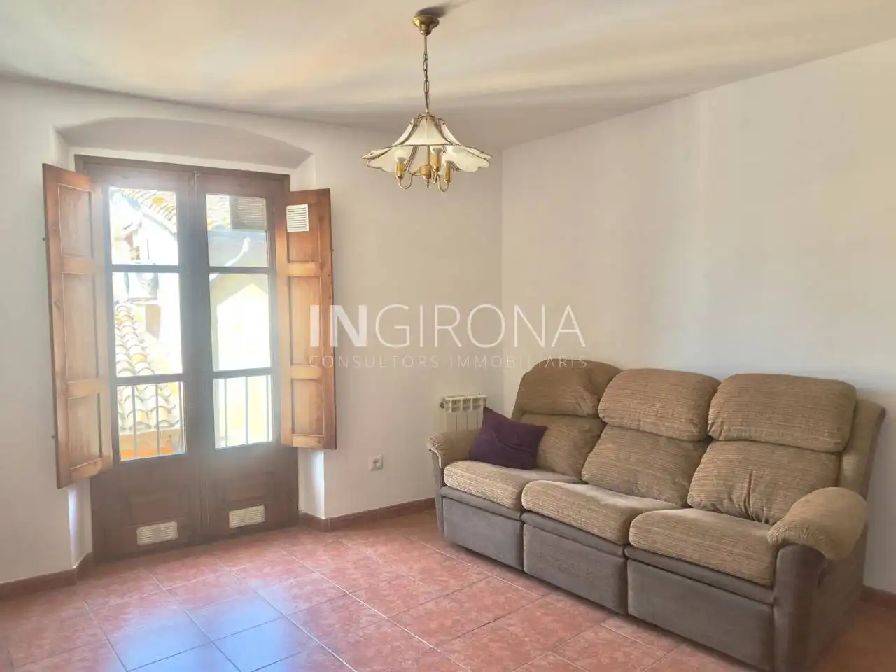 Sala de estar de Piso de alquiler en Girona con Calefacción, Amueblado y Balcón