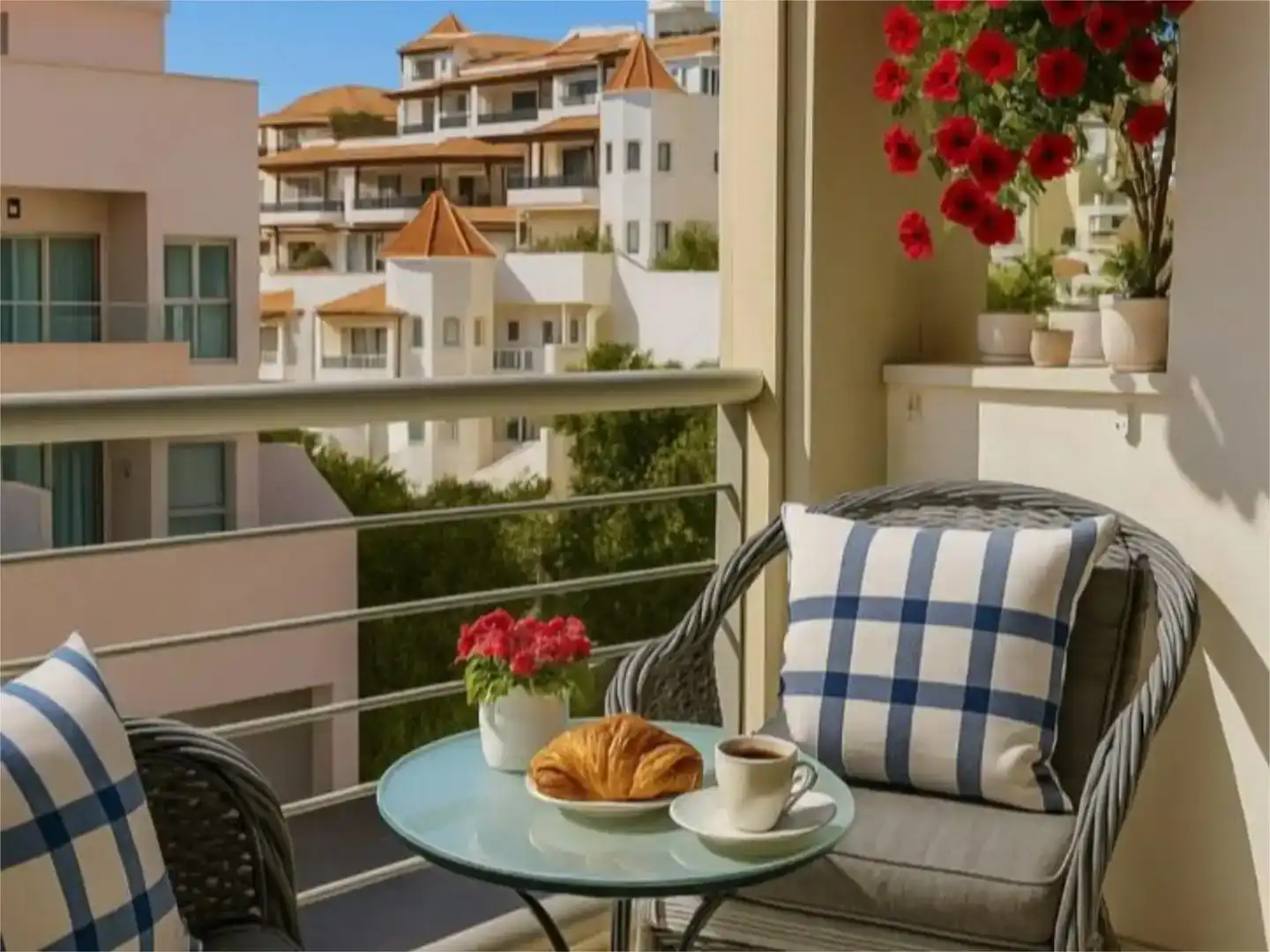 Terraza de Apartamento de alquiler en Adeje con Aire acondicionado, Terraza y Amueblado