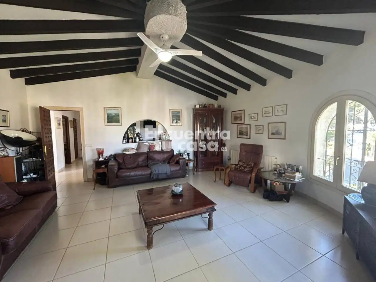 Sala d'estar de Casa o xalet en venda en Benissa amb Calefacció, Jardí privat i Terrassa