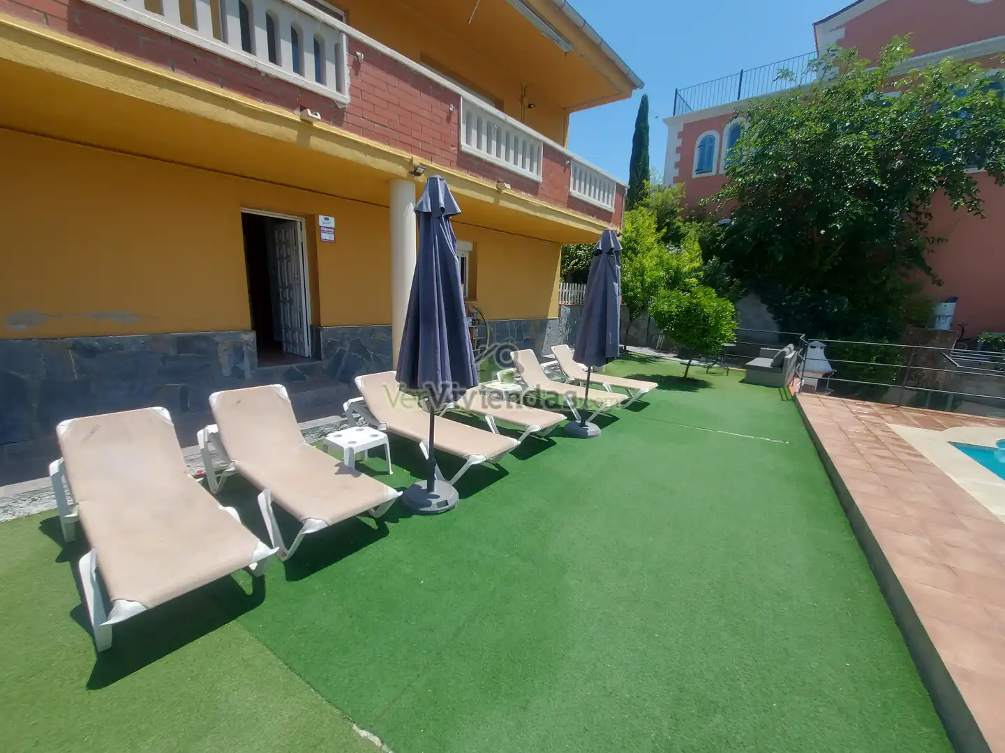 Terrassa de Casa o xalet en venda en Olivella amb Calefacció, Jardí privat i Parquet