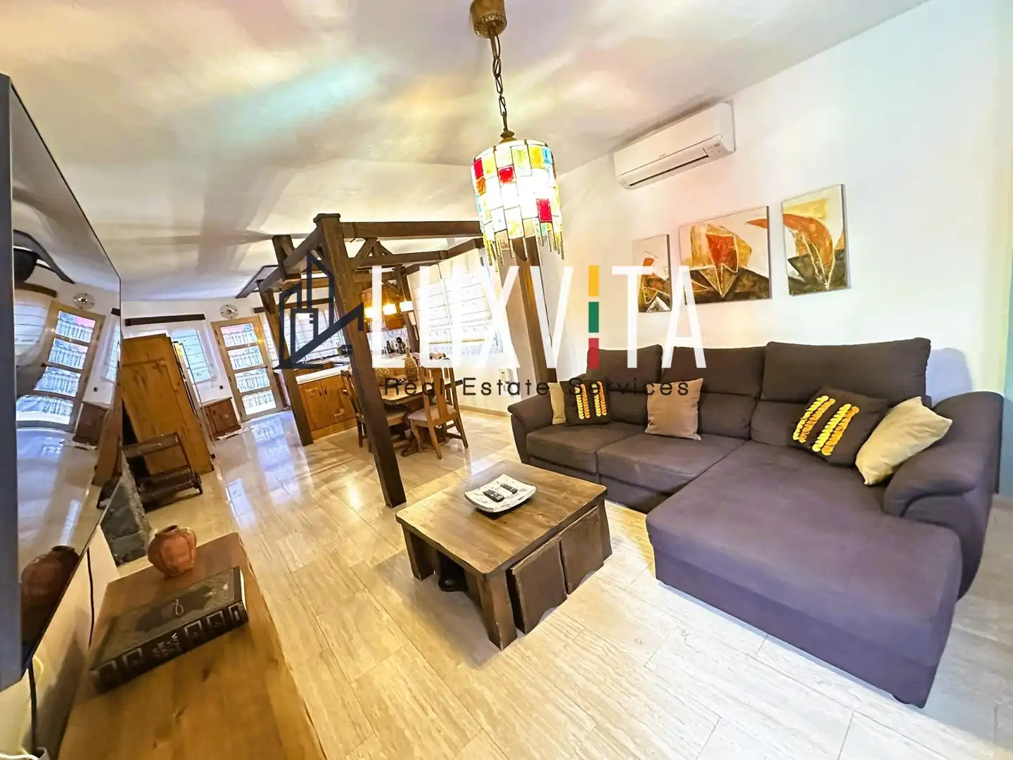 Sala d'estar de Casa o xalet en venda en Adeje amb Aire condicionat, Calefacció i Jardí privat