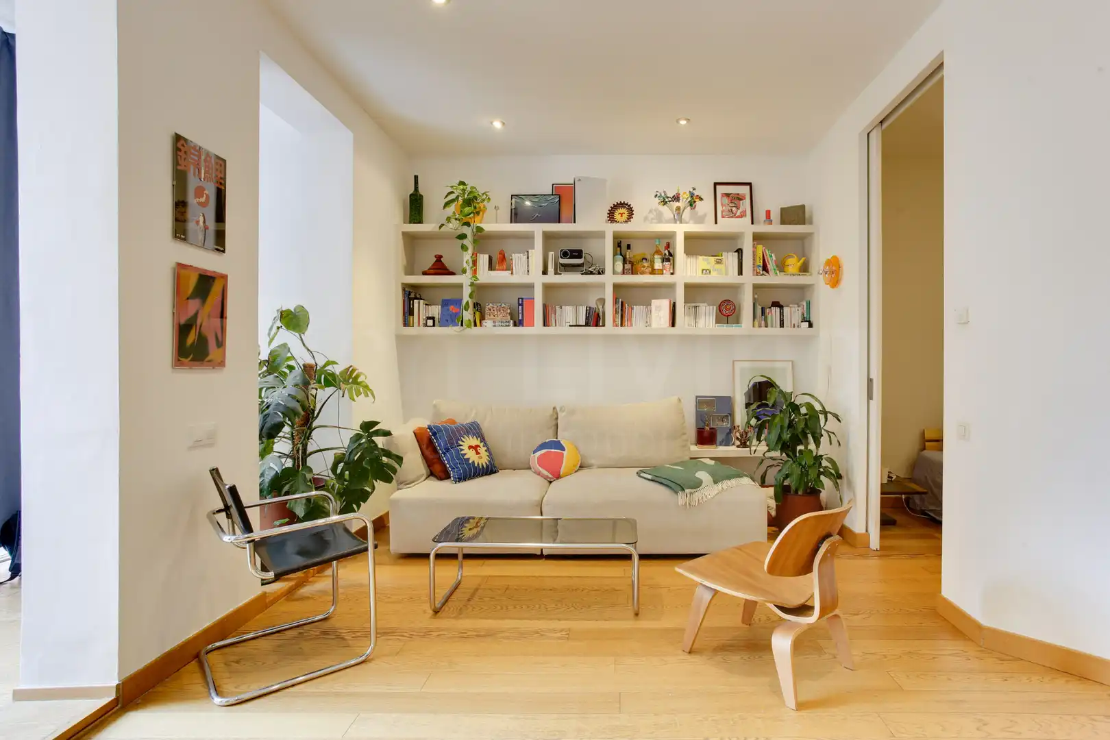 Sala d'estar de Pis en venda en Barcelona amb Aire condicionat, Calefacció i Parquet
