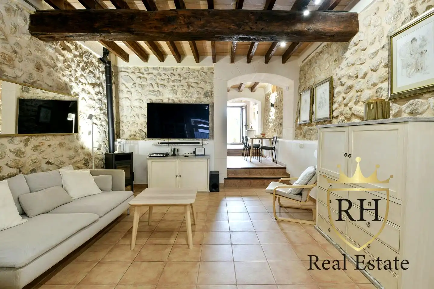 Living room of Houses for sale in Campanet  with Air Conditioner, Heating and Terrace