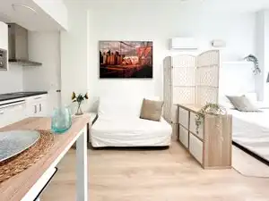 Wohnzimmer von Wohnung zur Miete in Madrid mit Klimaanlage, Heizung und Parkett