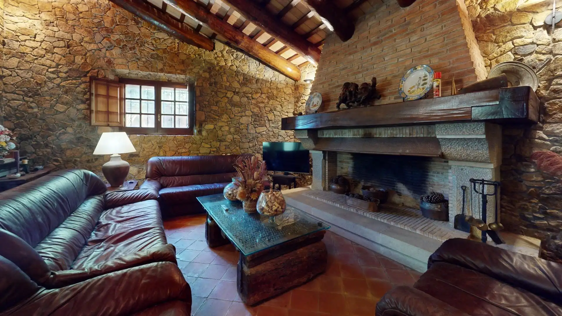 Sala de estar de Casa o chalet en venta en Santa Cristina d'Aro con Calefacción, Jardín privado y Terraza