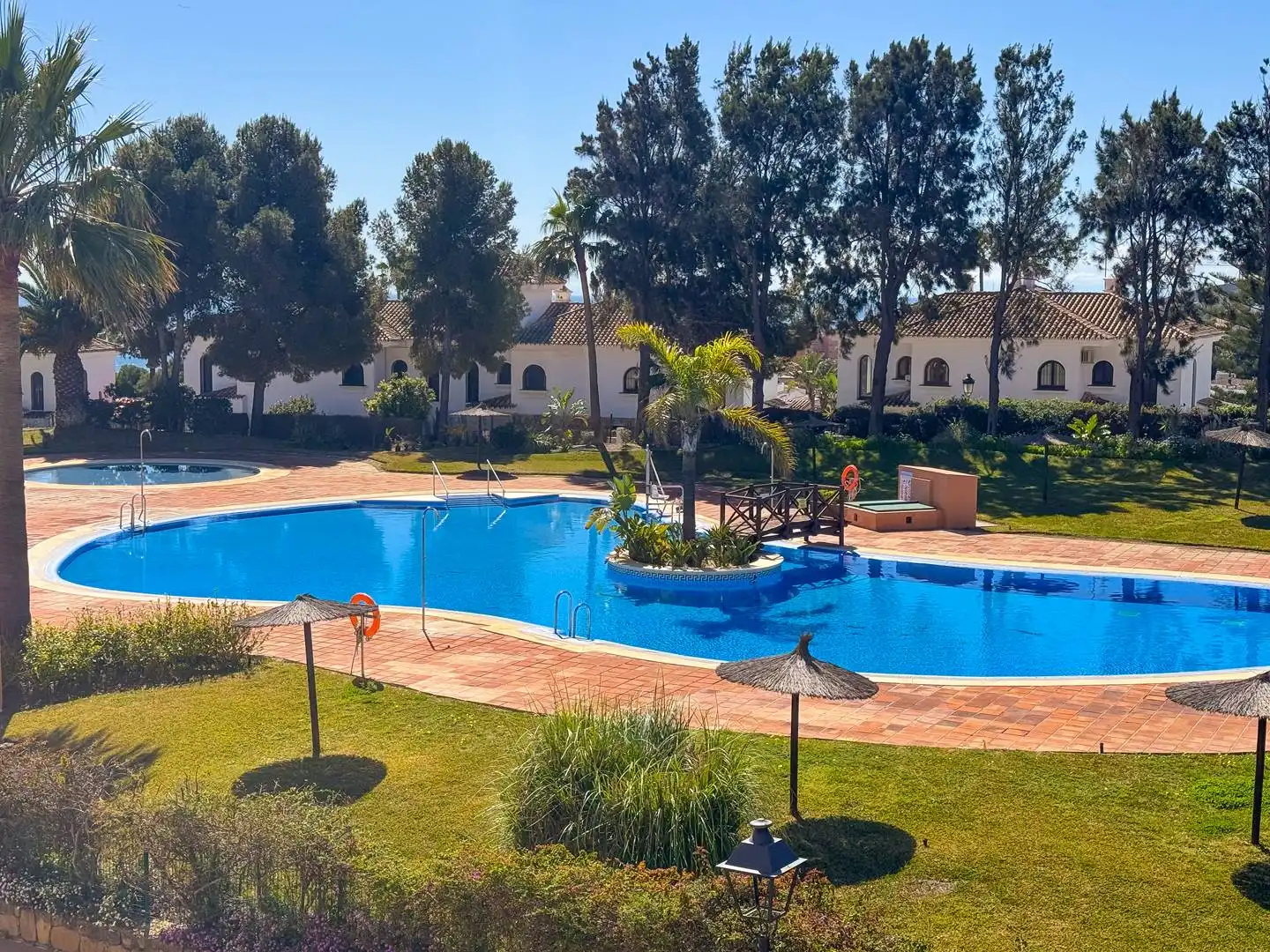 Swimming pool of Apartments for sale in Manilva  with Air Conditioner, Heating and Terrace