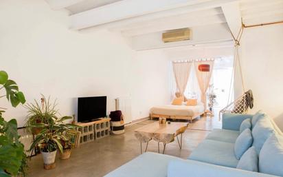 Sala d'estar de Loft en venda en  Barcelona Capital amb Aire condicionat, Calefacció i Jardí privat