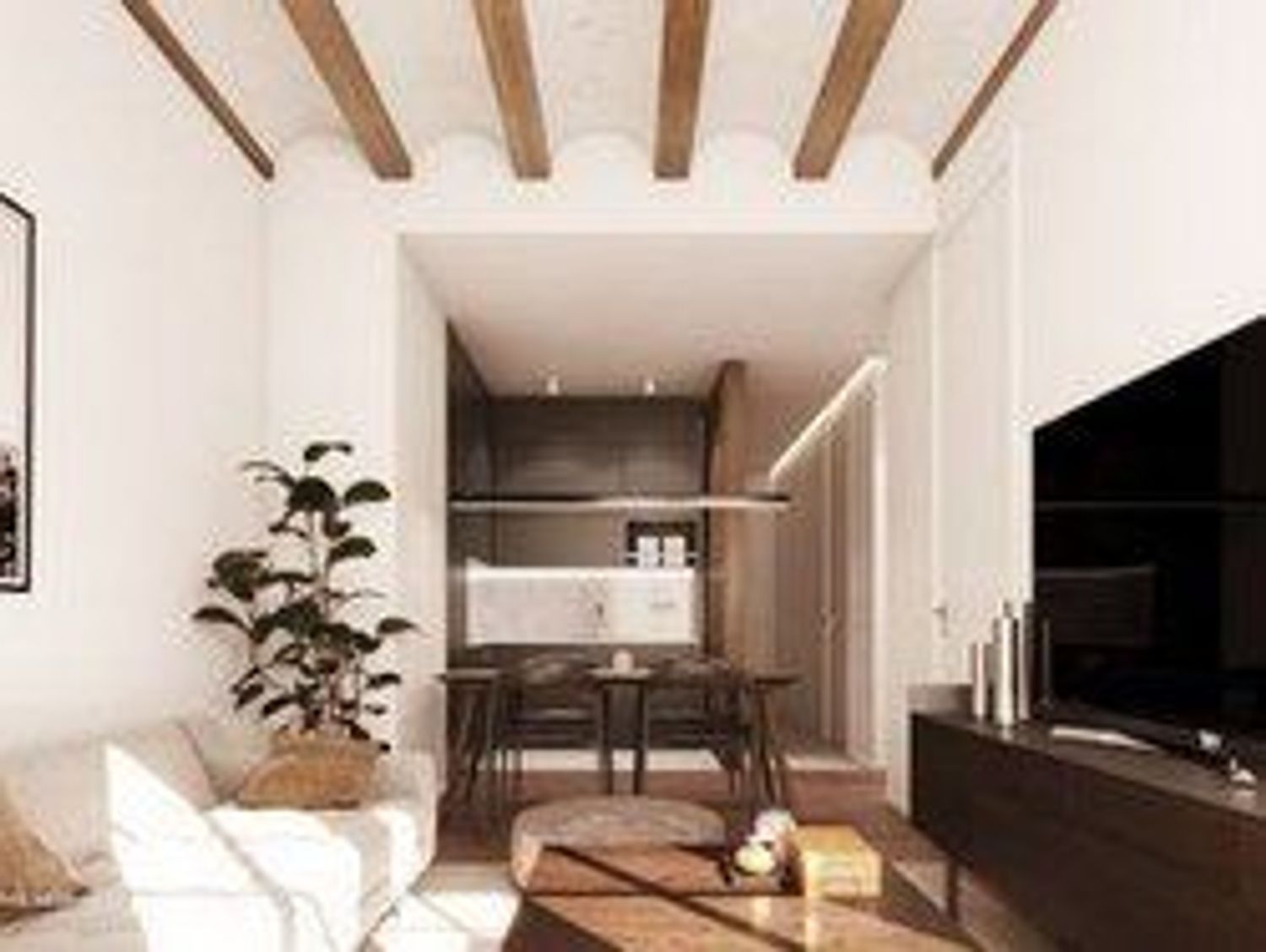 Living room of Attic for sale in  Valencia Capital  with Air Conditioner, Heating and Oven