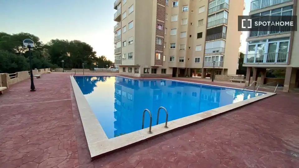 Piscina de Piso de alquiler en Valencia con Aire acondicionado, Calefacción y Amueblado