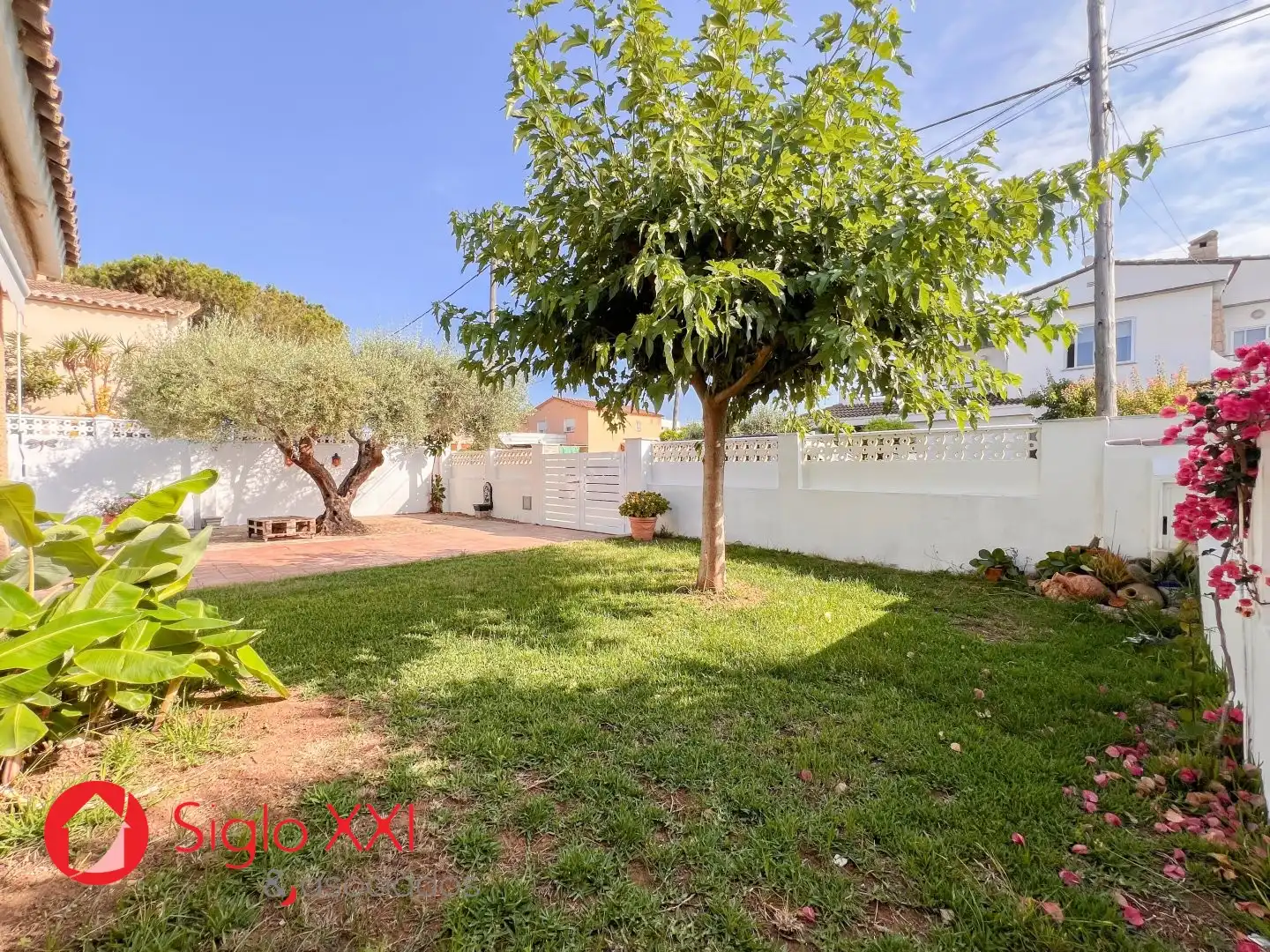 Garten von Einfamilien-Reihenhaus zum Verkauf in Castellón de la Plana / Castelló de la Plana mit Klimaanlage, Heizung und Terrasse