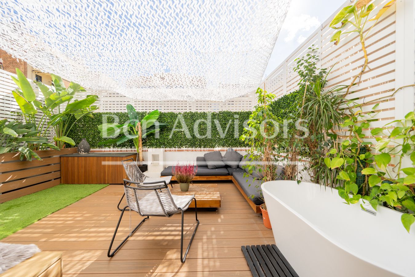 Terrace of Flat for sale in  Barcelona Capital  with Air Conditioner, Heating and Parquet flooring