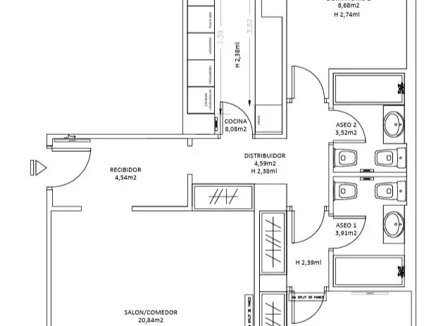 Wohnung zur Miete in  Madrid Capital mit Klimaanlage