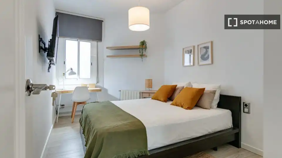 Habitación de Piso para compartir en Barcelona con Aire acondicionado, Calefacción y Amueblado